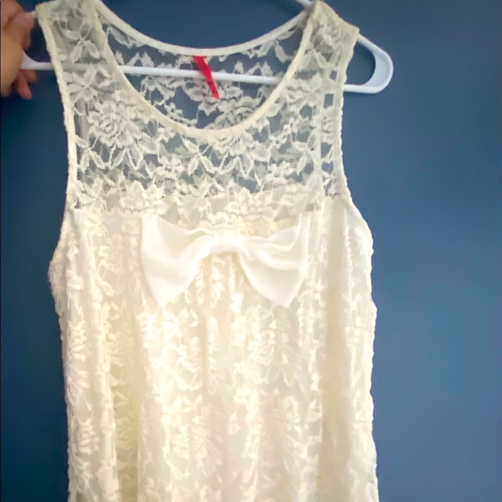 Off white top with lace